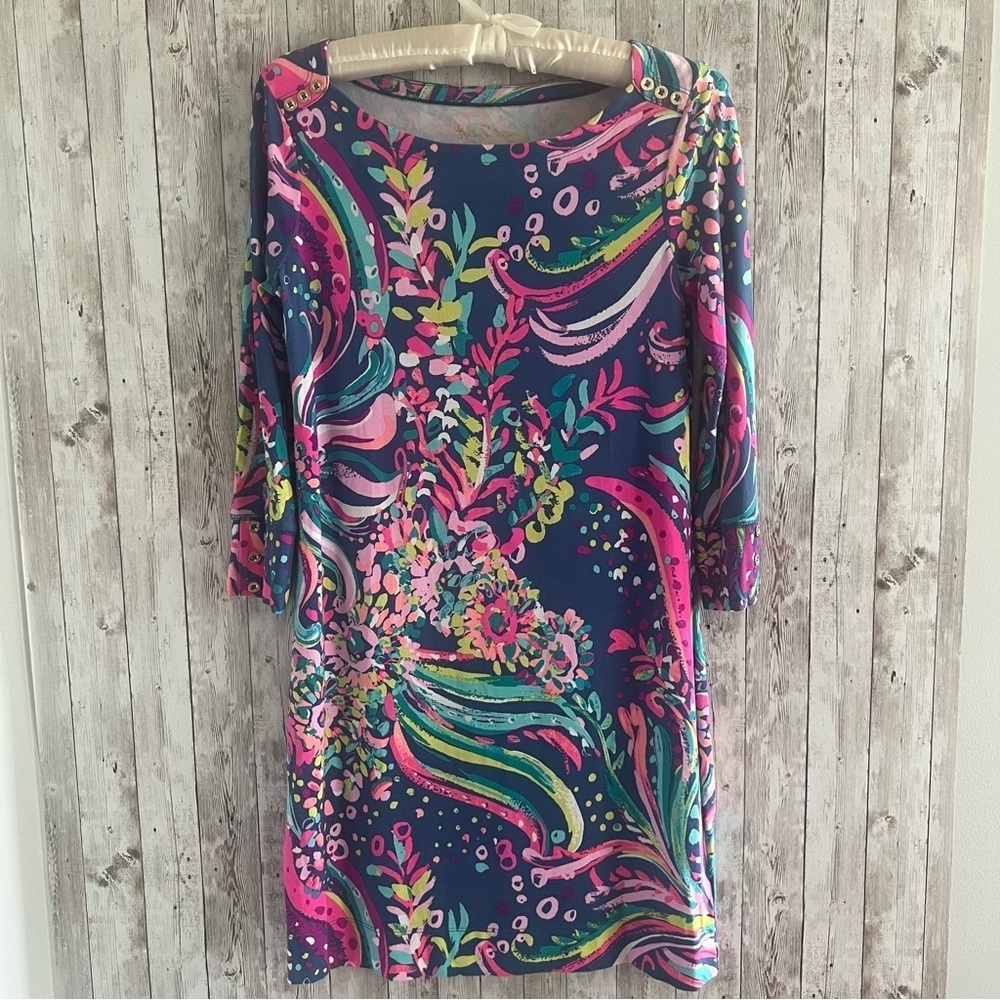 Lilly Pulitzer Beach Loot Sophie 3/4!sleeve Dress Small